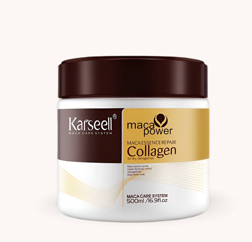 ماسک مو کلاژن ترمیم و صاف کننده کارسل کاسه ای 500 میل Karseell Collagen اورجینال