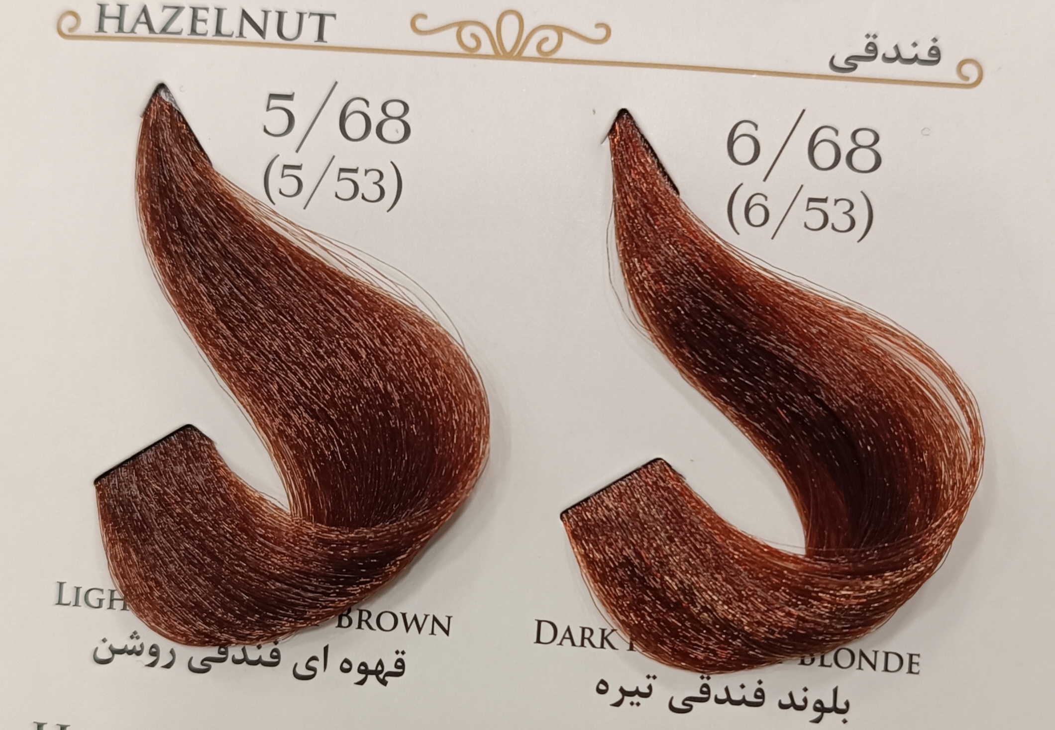 رنگ مو آوایی سری فندقی